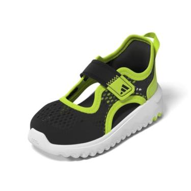 Imagem de adidas Tênis esportivo unissex infantil Summerflex, Preto/Slime Solar/Branco, 8 Toddler