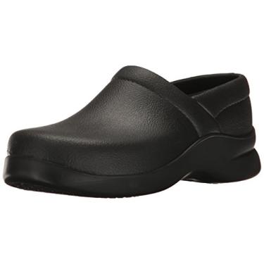 Imagem de Klogs Footwear Tênis feminino Boca – Leve, antiderrapante – Conforto e suporte o dia todo para profissionais de saúde e serviços alimentícios – Palmilha removível TRUComfort, Preto, 34