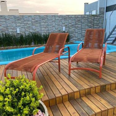 Imagem de Espreguiçadeira Horizontal em Corda Náutica Terracota - New Garden