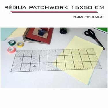 Imagem de Régua Patchwork Scrapbook Corte Artesanato 15x50 cm - Fenix