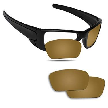 Imagem de Fiskr Lentes polarizadas de substituição para óculos de sol Oakley Fuel Cell (OO9096) com revestimento antiarranhões, água salgada e antipoeira (Bronze)