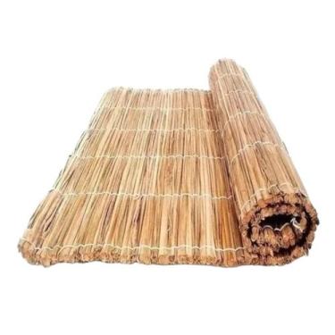 Imagem de Esteira Tatame Praia Taboa Cortina 1,70 x1,00 Artesanal Palha Natural 