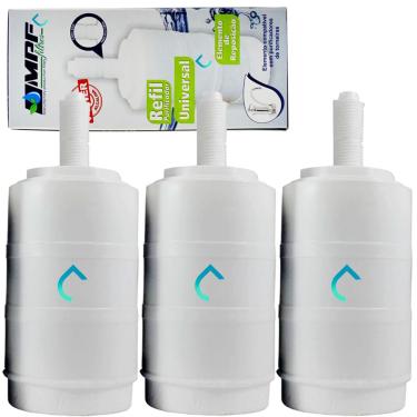 Imagem de Kit 3 Filtro Refil Torneira Filtro Bica Móvel Compatível Lorenzetti Acqua Bella Vitalle Imperatriz Delta Herc Forusi