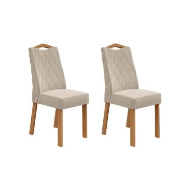 Imagem de Kit 2 Cadeiras De Cozinha Venus 2 Un Amendoa Suede Creme Lopas