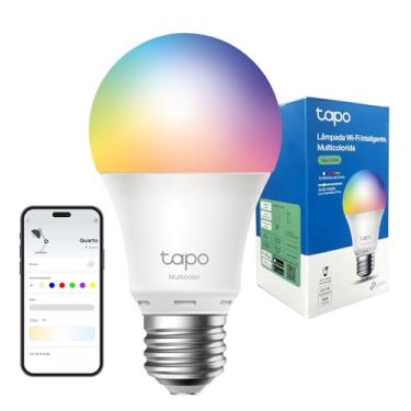 Imagem de Tapo L530E, Lâmpada LED multicolorida inteligente WiFi, 806 lúmens, 8,3 W, sem necessidade de hub, controle remoto/aplicativo, 16 milhões de tons, cor RGB, funciona com Alexa e Google Home.