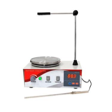 Imagem de Agitador Magnético 2.400 RPM até 4L com Aquecimento HJ-4 - Satra, 220V