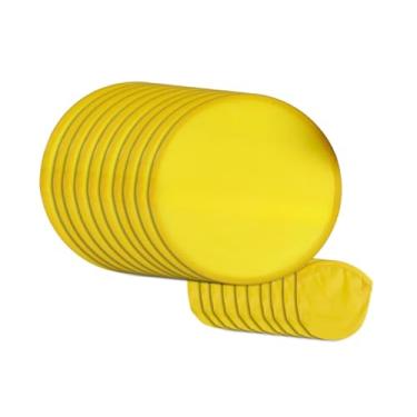 Imagem de Pacote com 10 Ventiladores Redondos de 20 Cm com Estojo, Amarelo