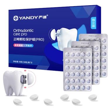 Imagem de YANDY Cera Ortodôntica Para Aparelho Ortodôntico, Novo Formato De Tigela Aprimorado, Dental, Alívio Da Dor 90 Unidades Embaladas Individualmente, Não Precisa Amassar, Sabor Original, Kit Ortodôntico