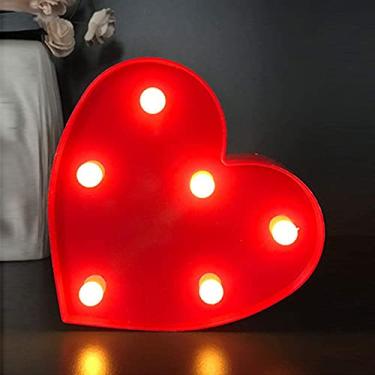 Imagem de Ilumine as letras, LAMP logótipo Small Size Plastic letter LED letter LAMP Night letter Family Party Bar Wedding Festival Decoração (amor vermelho)