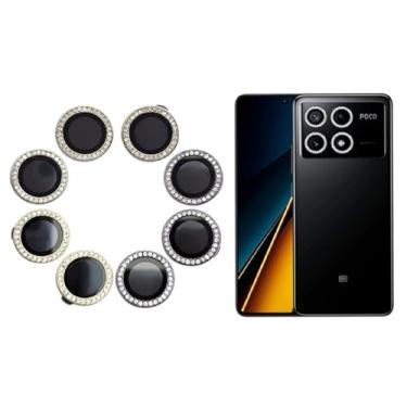 Imagem de Combo (04 PCS) Película Câmera Strass Diamonte Para Xioami Poco X6 Pro (DOURADA)