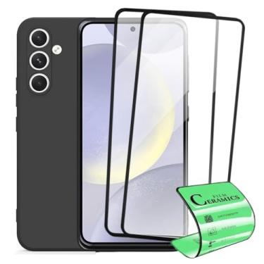 Imagem de Kit Capa Capinha Aveludada e 2 Películas Cerâmica 9D Compatível Samsung Galaxy S24 Plus- SMART E CASE