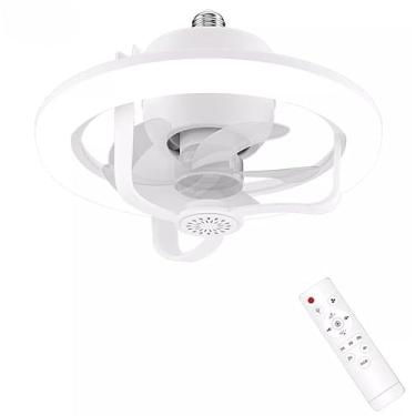 Imagem de Ventilador de Teto Luz LED Ventilador e Luminária Com Rotação 360° Automatica 50w- YODHE