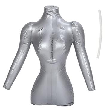 Imagem de Exibição de roupas Modelo PVC Material Material Casaco fêmea Rack de manequim inflável para tiro de avatar e modelos de janelas