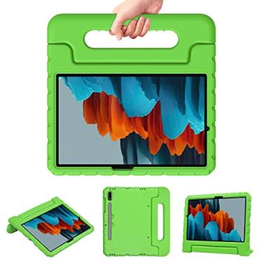 Imagem de Thoreta Capa infantil para Samsung Galaxy Tab S8 (2022)/S7 (2020) 11 polegadas, leve, à prova de choque, dobrável, com suporte para caneta S, (modelo: SM-X700 SM-X706 e SM-T870 SM-T875), verde