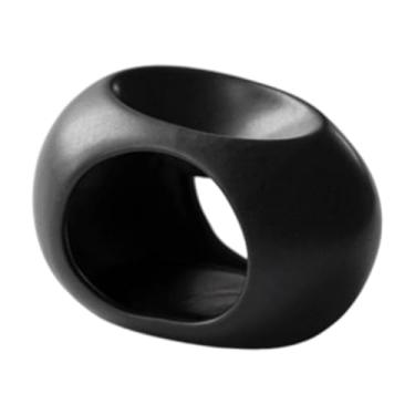 Imagem de WeiLaiKeQi Queimador de óleos essenciais, aquecedor de aromas de cerâmica, suporte para velas, forno, porta-velas, difusor para sala de estar, casa de fazenda, Preto