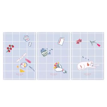 Imagem de kate spade new york Conjunto de caderno triplo de capa macia, pacote com 3 diários forrados/pontilhados/em branco com 80 páginas cada (piquenique do parque)