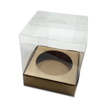 Imagem de Caixa Panetone 100G Kraft 30Und - Embala Cristal