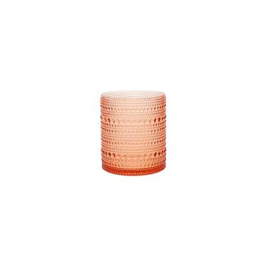 Imagem de Fortessa Orbetto Outdoor Hobnail Plastic Drinkware Collection, DOF Beverage Cocktail Copo Pacote com 4, 297 g, Coral Blush