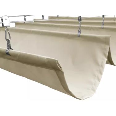 Imagem de Kits De Cobertura De Sombra Retrátil Para Pérgola Para Pátio Kits De Cobertura De Substituição Ao Ar Livre Slide Onda Toldo Vela Deck Varanda Quintal à Prova De Chuva, Off-white, Customize