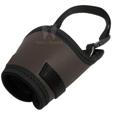Imagem de Focinheira para cachorro com regulagem confortavel (MARROM,M)