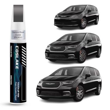 Imagem de COSLAKE Tinta de retoque de carro (cristal preto diamante (PXJ/KXJ)) para Chrysler, kit de reparo de arranhões de pintura de carro, solução rápida e fácil de reparar, caneta removedor de arranhões 2