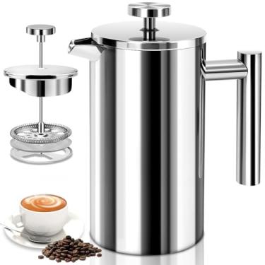 Imagem de 800 ml Prensa Francesa, Aço Inox 304,Cafeteira Italiana, Prensa Francesa Stanley, Cafeteira Francesa Prensa, Prensas Francesas com Filtro de 4 Estágios e Isolamento Duplo