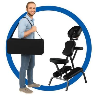 Imagem de Cadeira De Massagem Shiatsu Quick Massage Dobrável Portátil Com Bolsa 