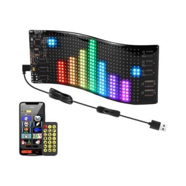 Imagem de Painel De LED Programável Bluetooth Com Matriz De Pixels, Tela De Rola