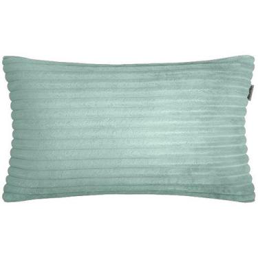 Imagem de Almofada Retangular Flanel Pelúcia Verde 50x28cm - Sua Casa Decor