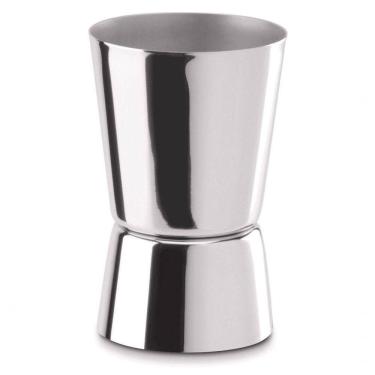 Imagem de Copo Shot Dosador Duplo 50 E 25 Ml De Aço Inox Ideal Para Preparar Drinks Receitas Shot Coquetel Bar