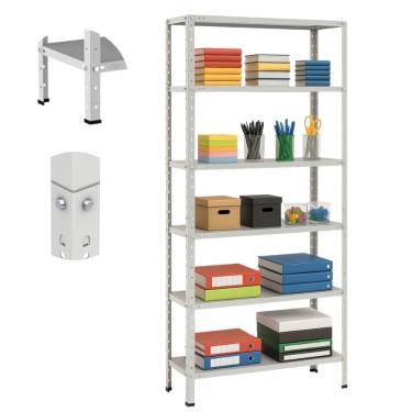 Imagem de Estante Armário de Aço 150kg 6 Bandejas 30cm Dupla Flex Amapá