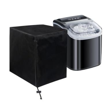 Imagem de Klmnop Capa Para Máquina De Gelo, Protetora Contra Poeira À Prova D'Água Bancada/Máquina Fazer Cubos Gelo/Máquina Portátil (Preta)