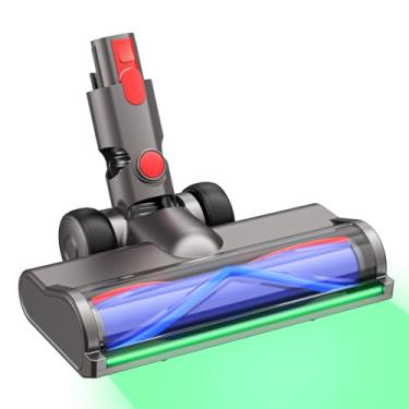 Imagem de Acessório de cabeça de aspirador compatível com aspiradores sem fio Dyson V7 V8 V10 V11 V15 Gen5 Gen5, antiembaraço atualizado, com luz verde LED de área total, design de liberação rápida para pisos