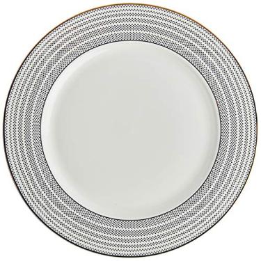 Imagem de Prato Raso De Porcelana New Bone Paris 27cm Lyor Branco E Cinza No Voltagev