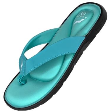 Imagem de NORTY - Sandália feminina de espuma viscoelástica – praia, piscina, chuveiro – Tamanho pequeno, Hortelã, 40