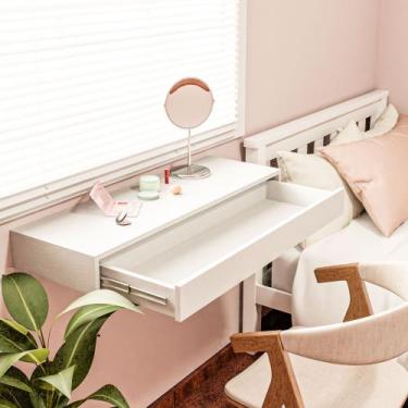 Imagem de Penteadeira Suspensa de Parede com Gaveta MDF Compacta e Moderna - Baz