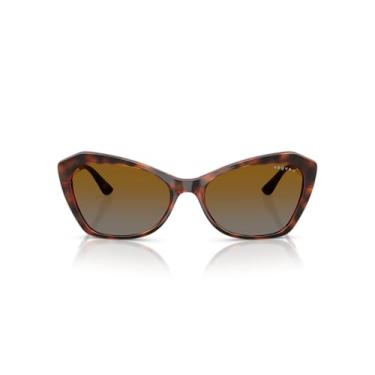 Imagem de Óculos de Sol Vogue Eyewear Polarizado 0VO5626S W656T5 Tam 56 / Havana Marrom - Lentes Cinza Gradiente