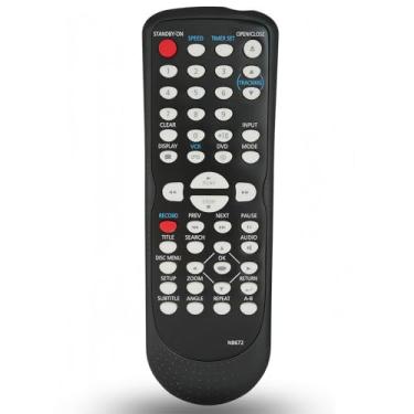 Imagem de Controle remoto de substituição compatível com Magnavox DVD VCR Combo CD Player NB672UD NB672 DV225MG9F7 DV225SL8 com gravador de cassete de vídeo