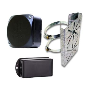 Imagem de Kit Suporte Duplo de Poste + Caixa Organizadora Inbox + Fonte Chaveada