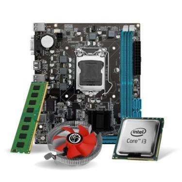 Imagem de Kit Pl Mãe H110 + Processador I3 7100 + Memoria 32 Gb Ddr4 + Cooler - 