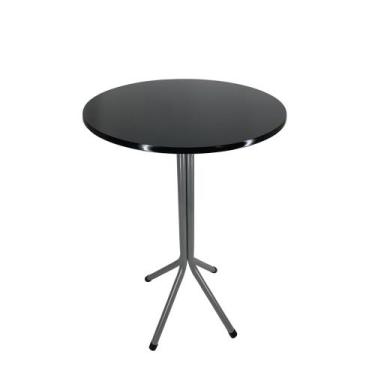 Imagem de Mesa Bistrô Alto Banqueta Prata Pre Bar Área Gourmet Lazer - FORTMIX