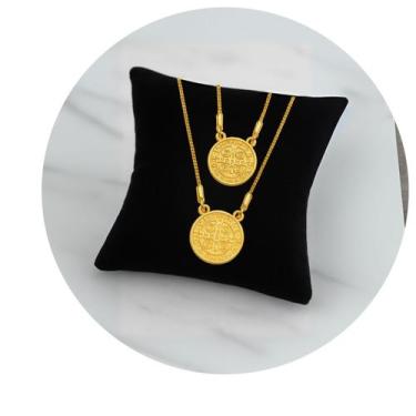 Imagem de Escapulário Medalha São Bento Corrente e Caixa Aço Inox - anjo da mamã