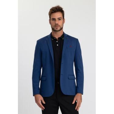 Imagem de Blazer Docthos 466 Slim Malha Lisa, 134 azul royal, 50