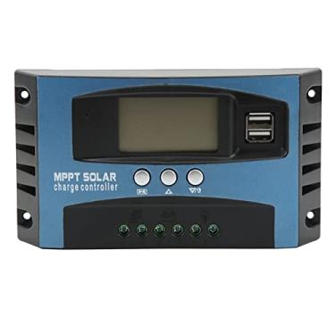 Imagem de Controlador de carga solar Display LCD 2 Saí USB sobre a proteção do painel solar de proteção atual 12V 24V Aption para barcos de RV Off Grid Systems (40A)