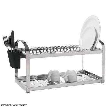 Imagem de Escorredor Supremo para 20 Pratos em Aço Inox Brinox