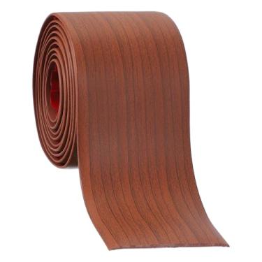 Imagem de PATIKIL Faixa de transição de piso autoadesiva 7,6 cm x 6,6 pés, divisor plano de piso laminado de vinil para unir lacunas de piso portas capa de carpete azulejos de nogueira