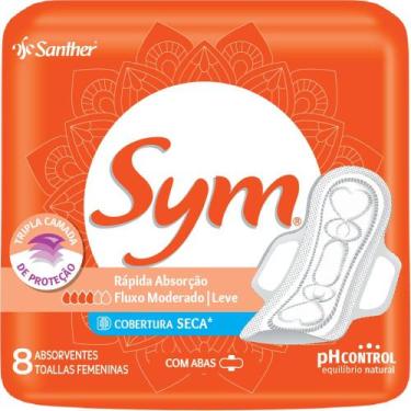 Imagem de Absorvente Sym Seca com Abas 8 Unidades - NAO DEFINIDO