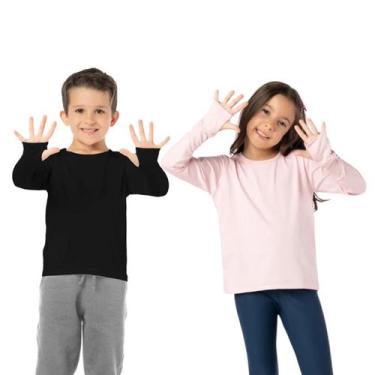 Imagem de Kit Segunda Pele Infantil Térmica Rosa E Preta Flanelado - Vrasalon, 6