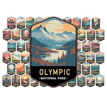 Imagem de Arte de parede de parques nacionais, 30,5 x 20,3 cm, olímpico, todos os 63 parques nacionais, pôsteres impressos, decoração de parede