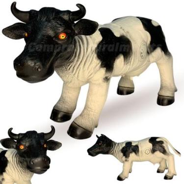 Imagem de Vaca De Brinquedo Grande Com Som De Borracha Fendinha - Cs Imports